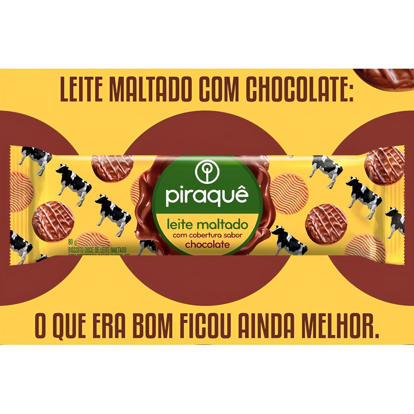 Piraquê Leite Maltado Chocolate Top 2.82 oz. (Pack of 4) - Brazilian Shop