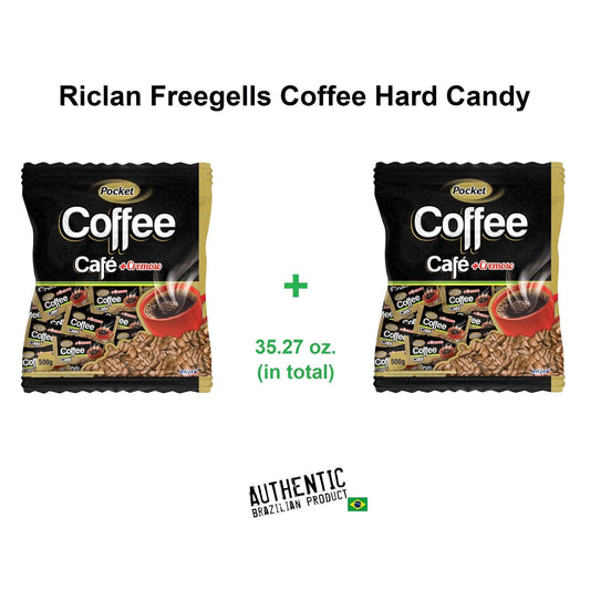 Riclan Freegells Pocket Creamy Coffee Hard Candy 17.64 oz. (Pack of 2) = 1kg - Brazilian Shop