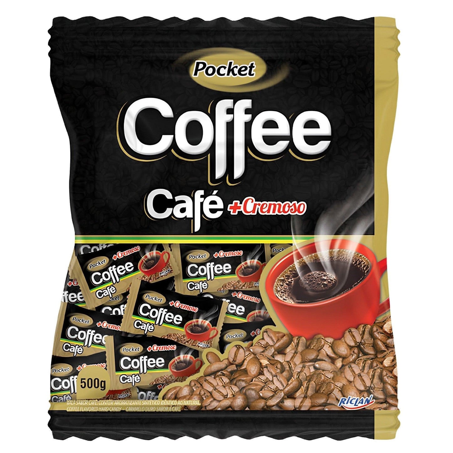 Riclan Freegells Pocket Creamy Coffee Hard Candy 1kg (Pack of 2) - Brazilian Shop