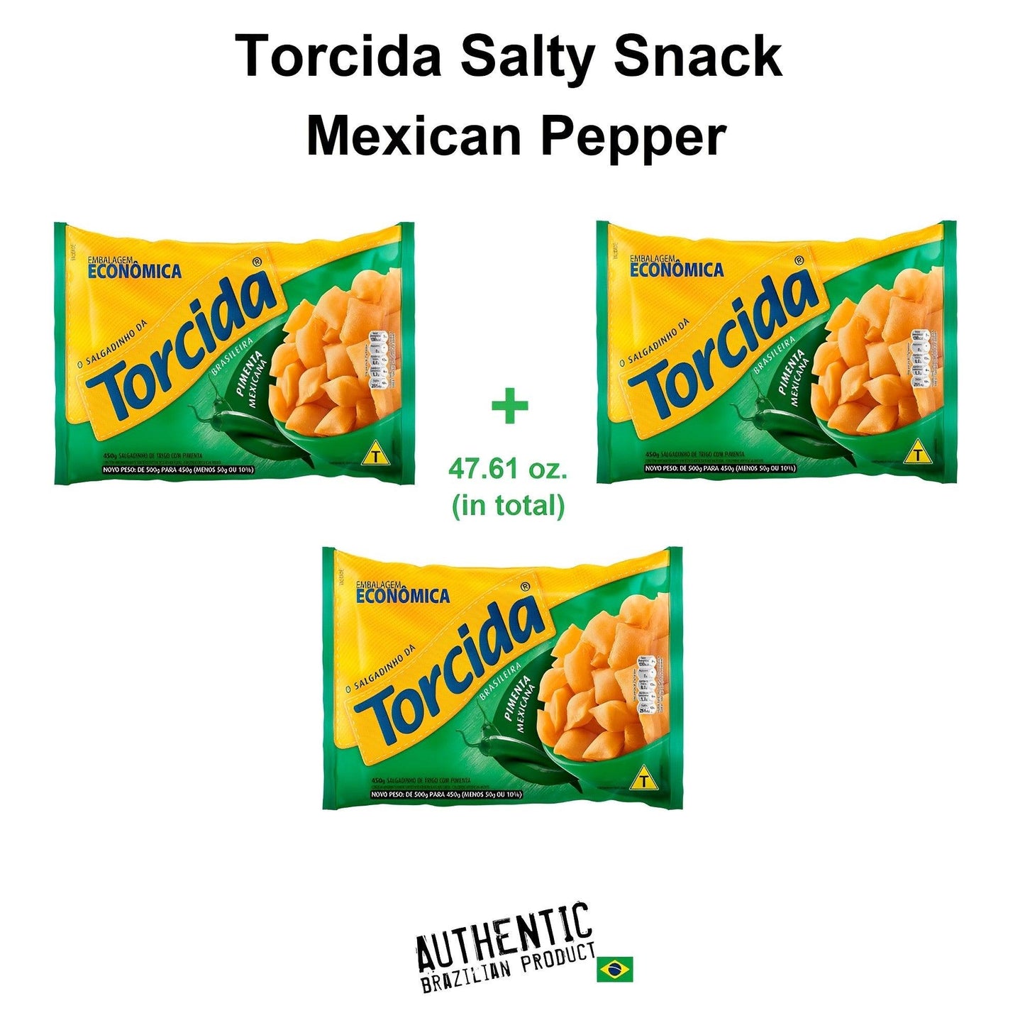 Torcida Mexican Pepper Salty Snack 15.88 oz. (Pack of 3) - Brazilian Shop