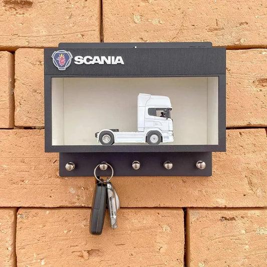 Porta-chaves de parede da concessionária Scania - Item exclusivo - Porta-chaves feito à mão