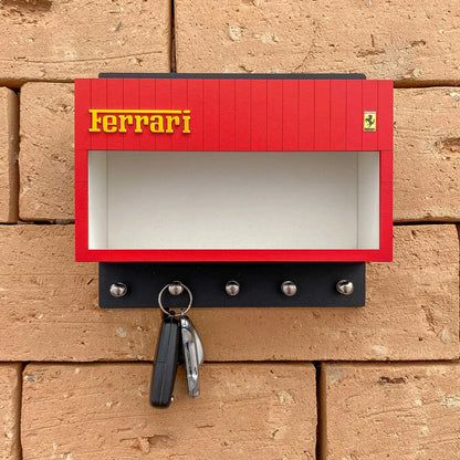 Perchero de pared para llaves Ferrari para coches a escala: artículo exclusivo hecho a mano
