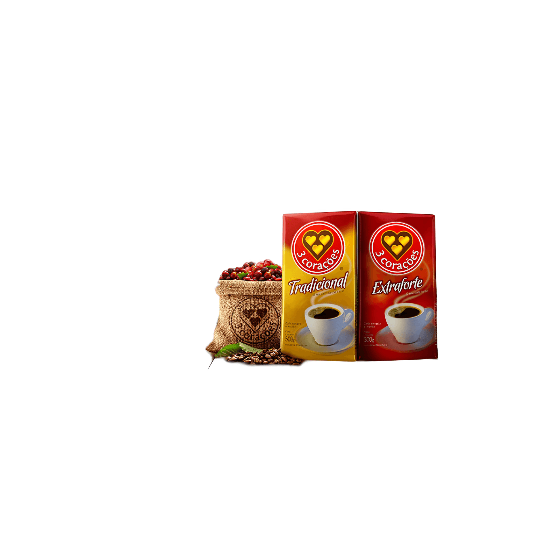 3 Corações Extra Strong Coffee 17.64 oz. (Pack of 2) - Brazilian Shop