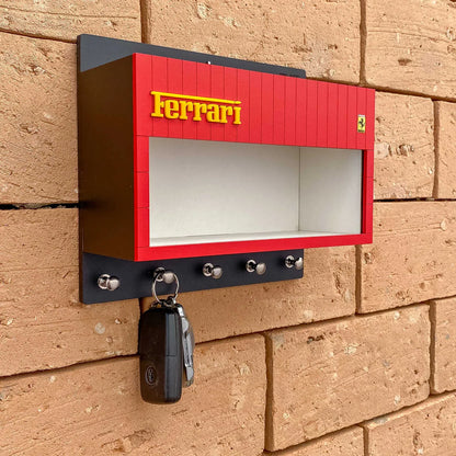 Perchero de pared para llaves Ferrari para coches a escala: artículo exclusivo hecho a mano