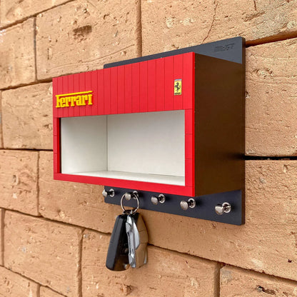 Perchero de pared para llaves Ferrari para coches a escala: artículo exclusivo hecho a mano
