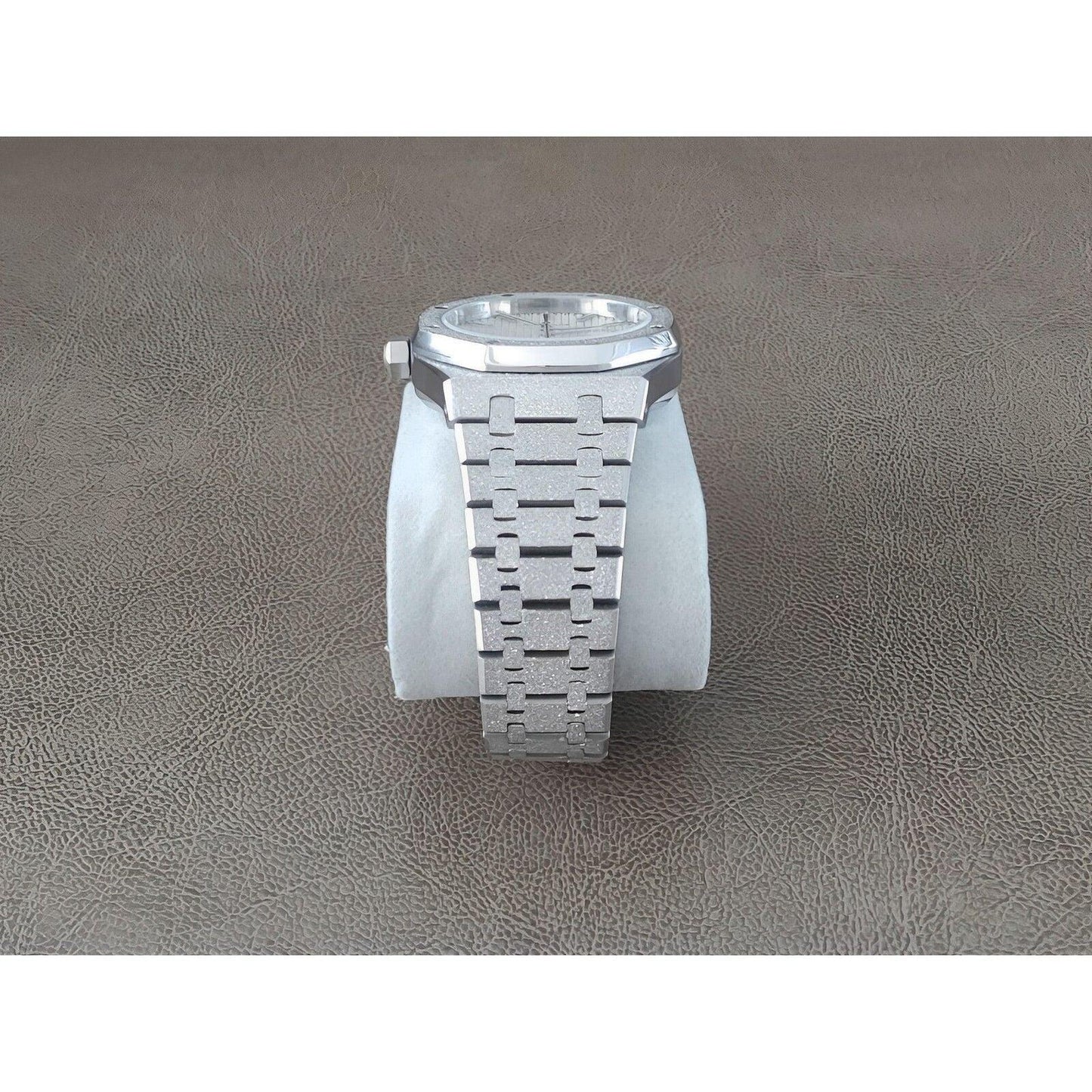 Seiko NH35 Frosted Royal Oak 41mm White Dial - Brazilian Shop