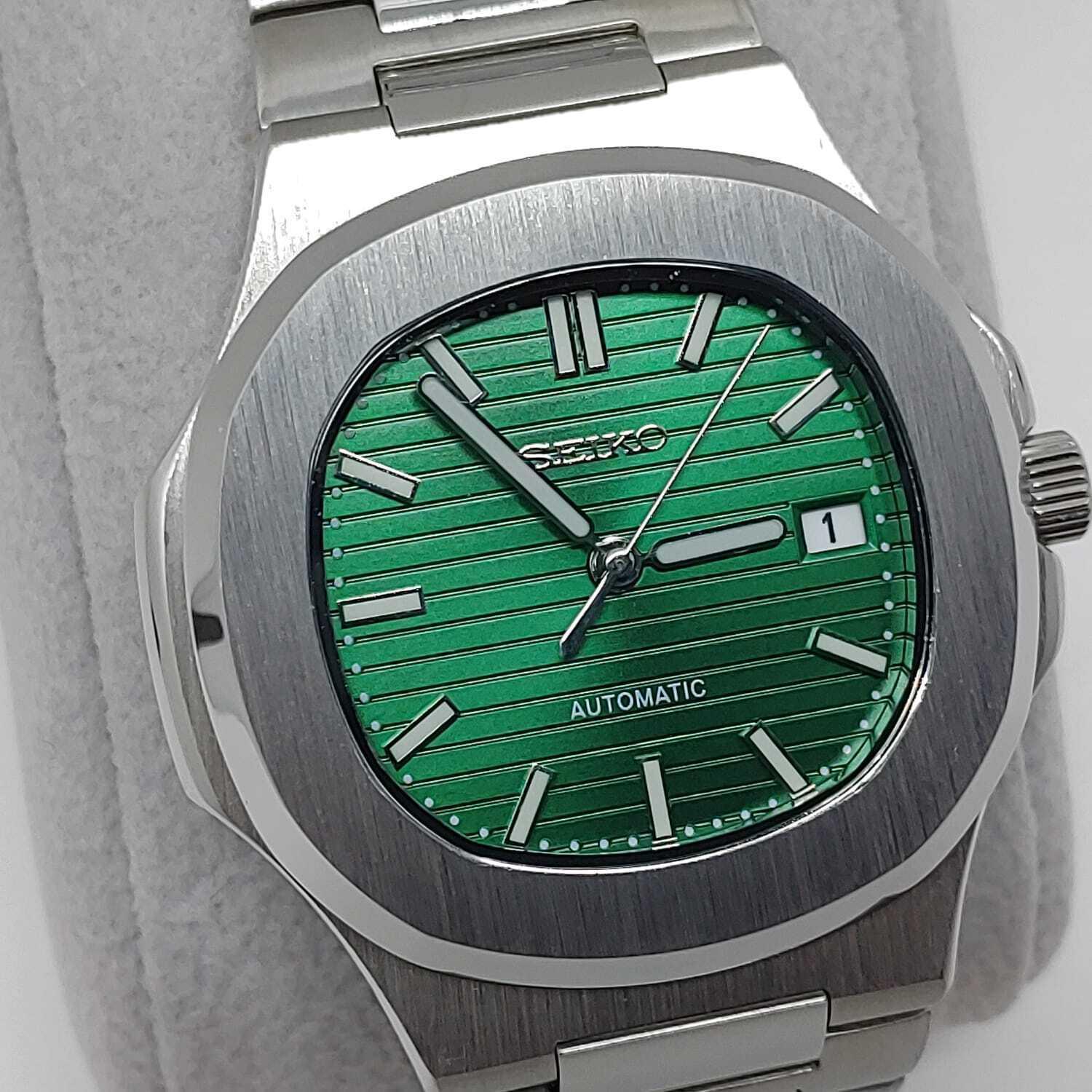 Seiko NH35 Nautilus 40mm Green Dial - Brazilian Shop