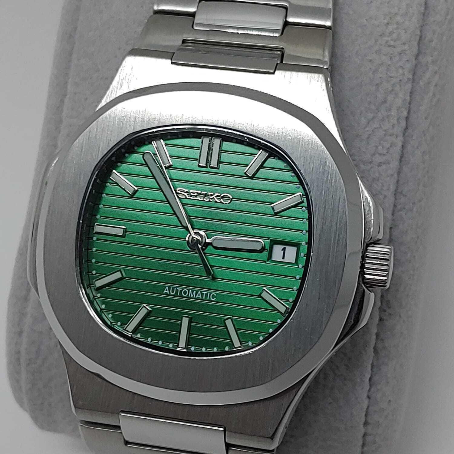 Seiko NH35 Nautilus 40mm Green Dial - Brazilian Shop