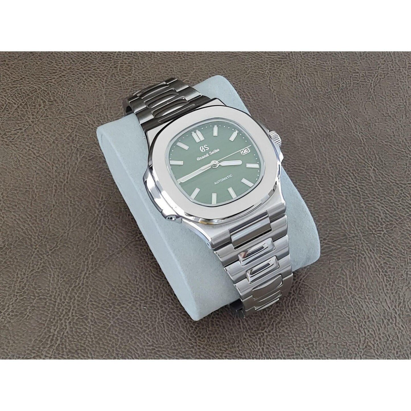 Seiko NH35 Nautilus 40mm Olive Green Dial - Brazilian Shop