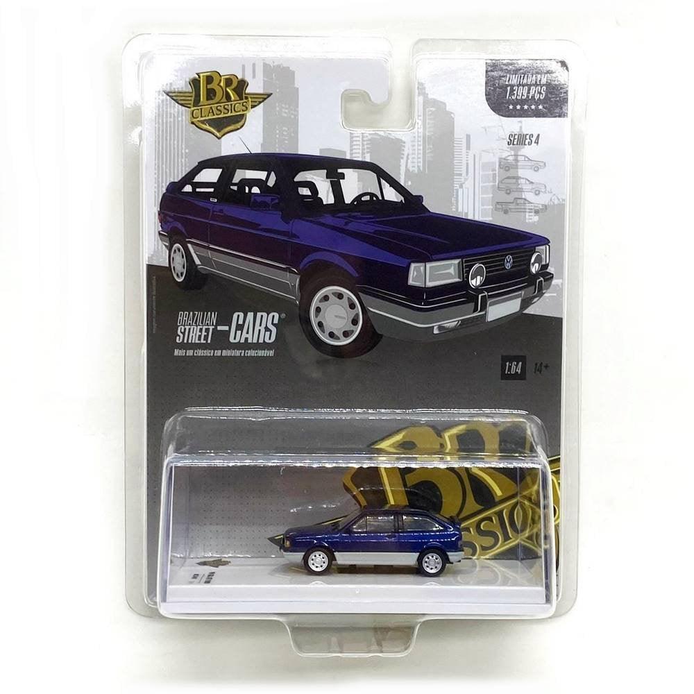 Volkswagen Gol GTI (1989) Monaco Blue 1:64 - BR Classics - Brazilian Shop