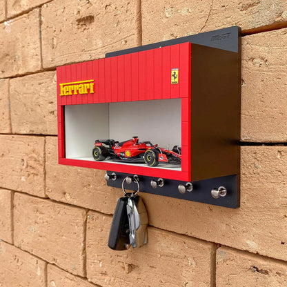 Perchero de pared para llaves Ferrari para coches a escala: artículo exclusivo hecho a mano