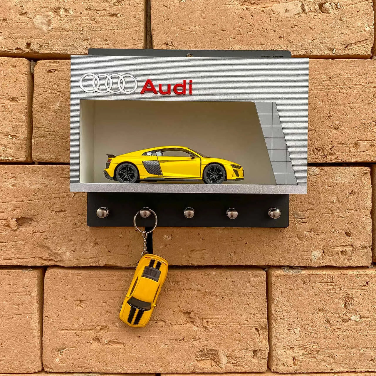 Audi Dealership Wall Key Hook Rack For Model Cars - Exclusive Handmade-1