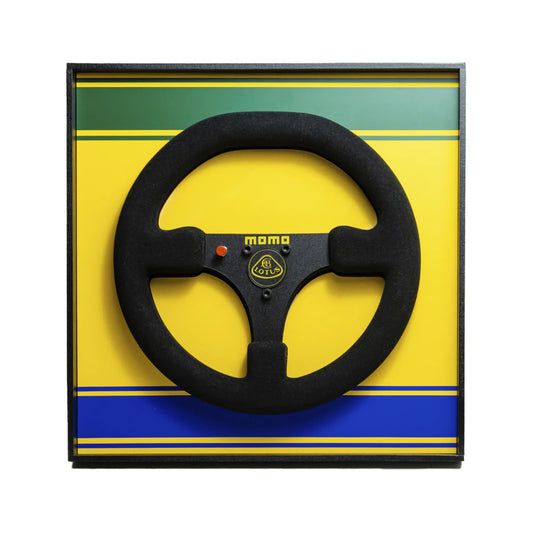 Ayrton Senna 1985 Lotus 97T Steering Wheel 3D Wall Art (Helmet Livery)