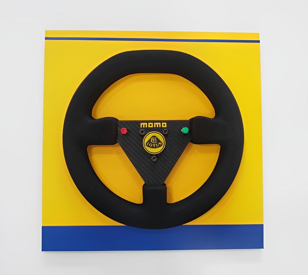 Ayrton Senna 1987 Lotus 99T Steering Wheel 3D Wall Art - Brazilian Shop