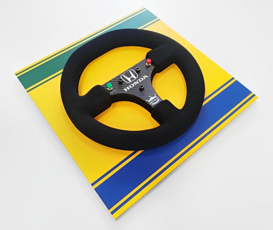 Ayrton Senna 1988 McLaren MP4/4 Steering Wheel 3D Wall Art (Helmet) - Brazilian Shop