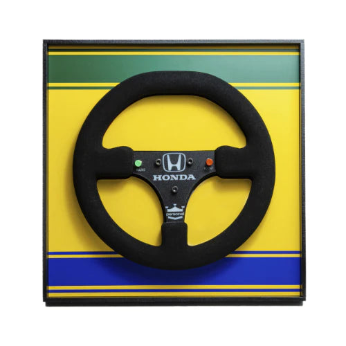 Ayrton Senna 1988 McLaren MP4/4 Steering Wheel 3D Wall Art (Helmet Livery)