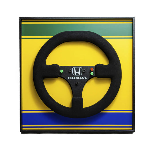 Ayrton Senna 1990 McLaren MP4/5B Steering Wheel 3D Wall Art (Helmet Livery)