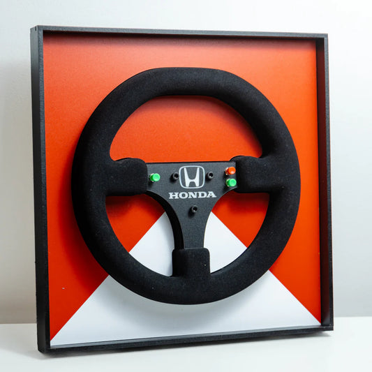 Ayrton Senna 1990 McLaren MP4/5B Steering Wheel 3D Wall Art (Team Livery)