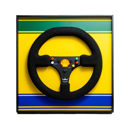 Ayrton Senna 1991 McLaren MP4/6 Steering Wheel 3D Wall Art (Helmet Livery)
