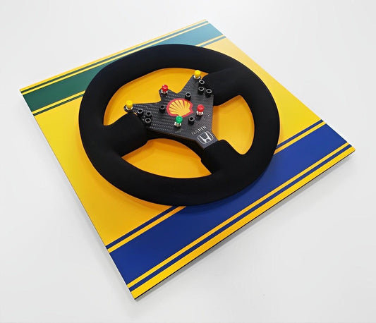 Ayrton Senna 1992 McLaren MP4/7 Steering Wheel 3D Wall Art (Helmet) - Brazilian Shop