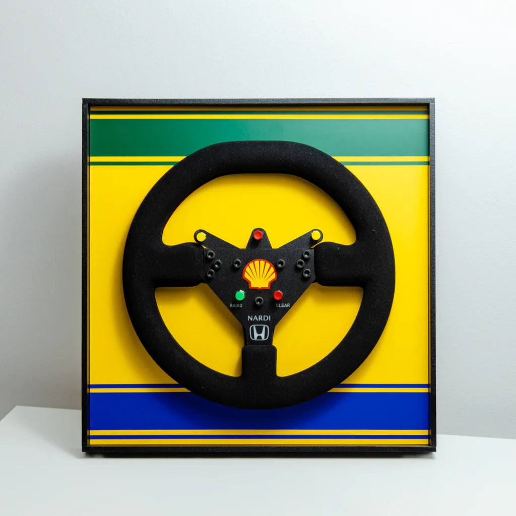 Ayrton Senna 1992 McLaren MP4/7 Steering Wheel 3D Wall Art (Helmet Livery)