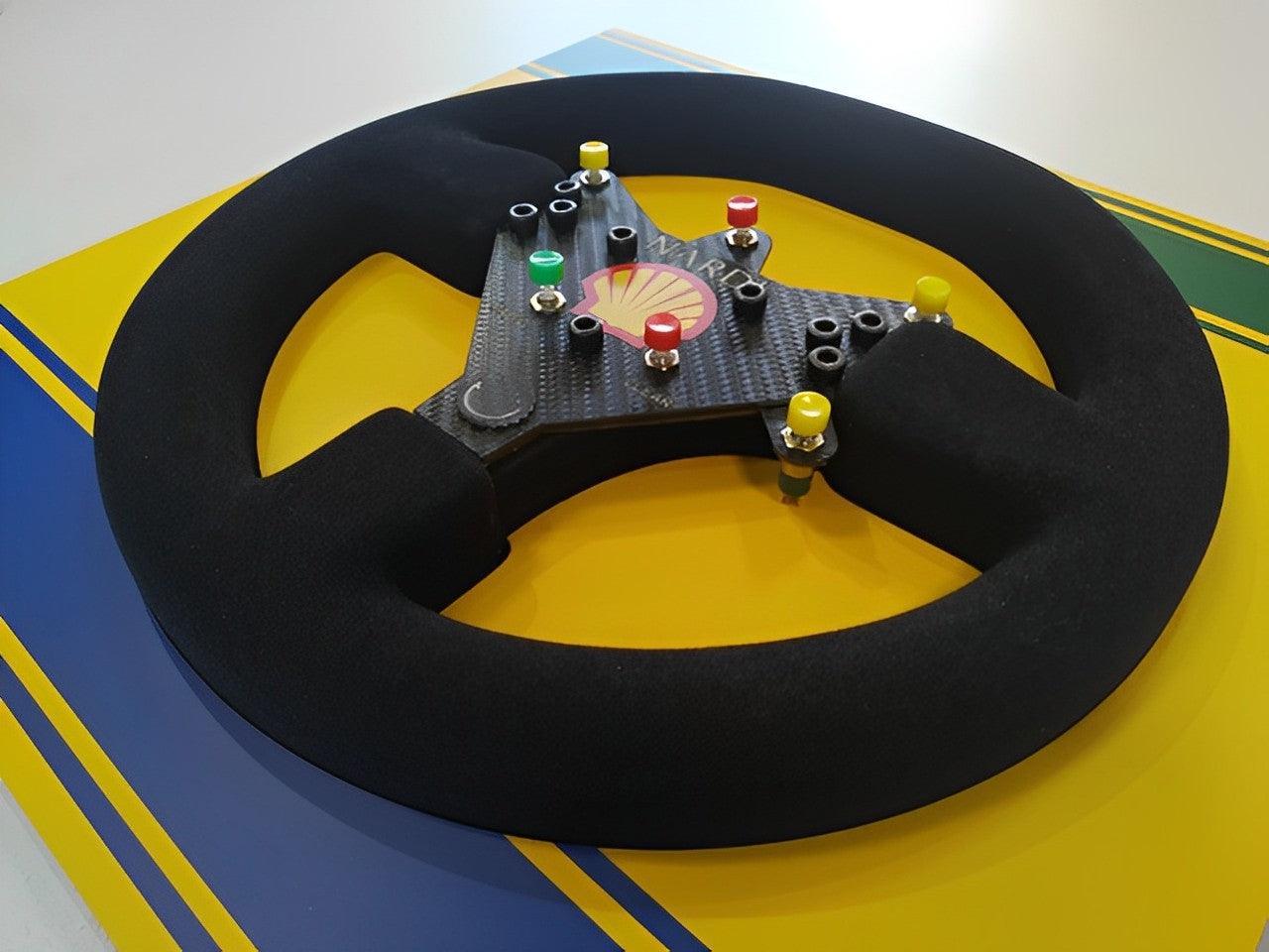 Ayrton Senna 1993 McLaren MP4/8 Steering Wheel 3D Wall Art (Helmet) - Brazilian Shop