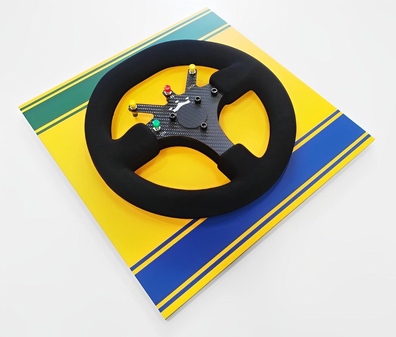Ayrton Senna 1994 Williams FW16 Steering Wheel 3D Wall Art (Helmet) - Brazilian Shop