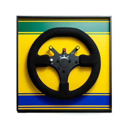 Ayrton Senna 1994 Williams FW16 Steering Wheel 3D Wall Art (Helmet Livery)