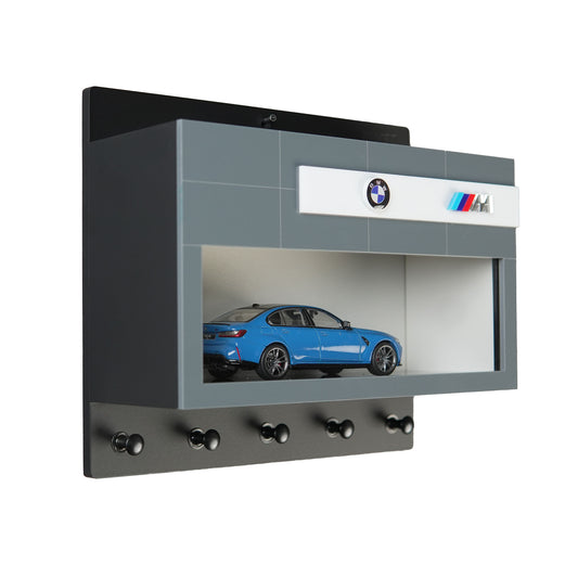 BMW M Wall Key Hook Rack - Scale Model Car Display Case