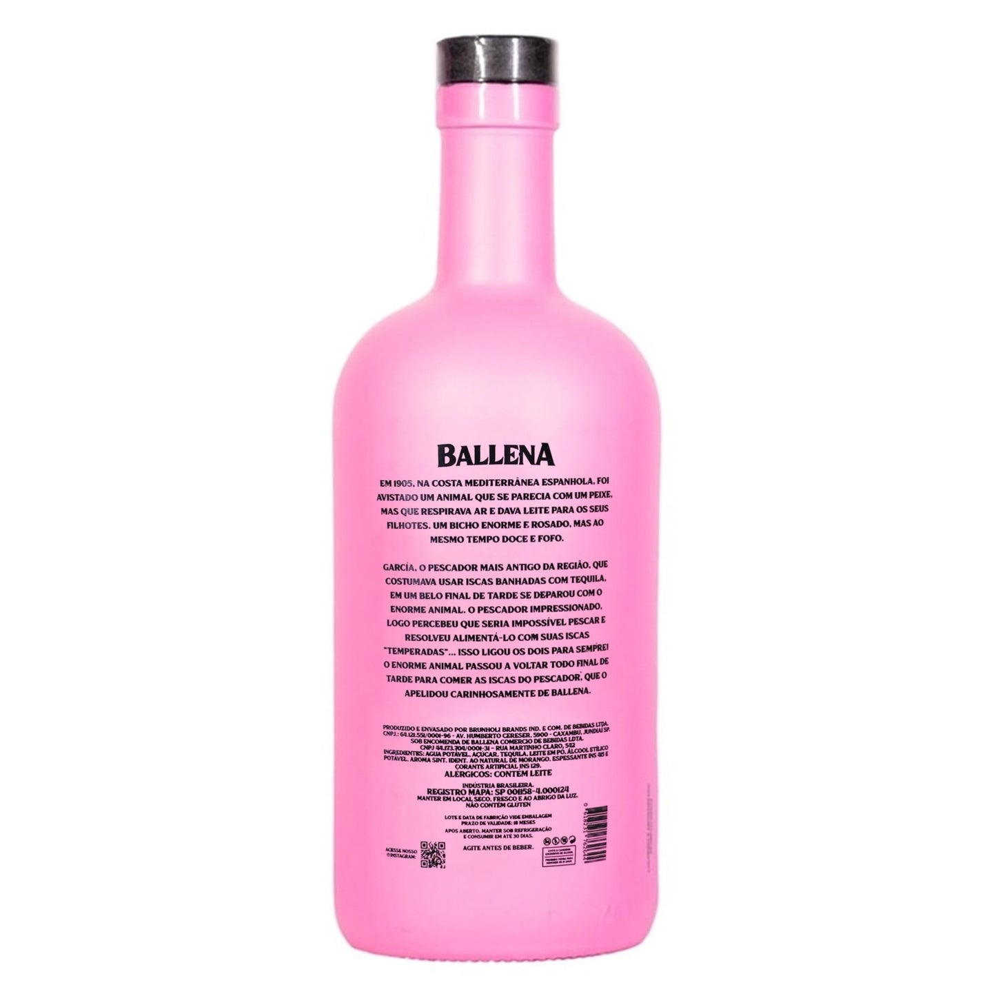 Ballena Strawberry Cream Liqueur With Tequila 750ml - Brazilian Shop