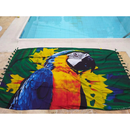 Canga Arara Azul - Hyacinth Macaw Brazilian Beach Towel