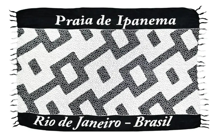 Canga Ipanema Sidewalk - Brazilian Beach Towel