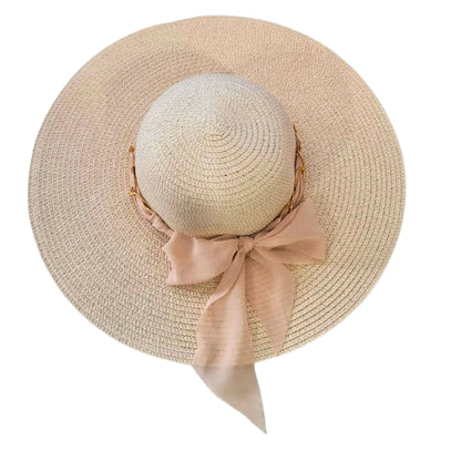 Chic Caramel Straw Beach Hat for Women – Summer Luxury Style