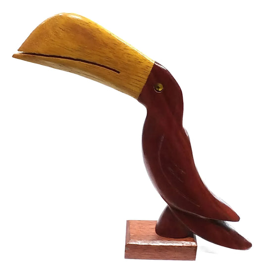 Handcrafted 22cm Wooden Toucan – Sustainable Brazilwood