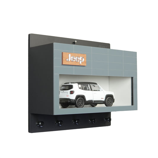Jeep Wall Key Hook Rack - Scale Model Car Display Case