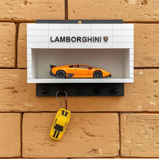 Lamborghini Wall Key Hook Rack - Scale Model Car Display Case