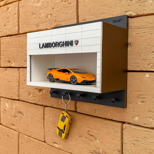 Lamborghini Wall Key Hook Rack - Scale Model Car Display Case