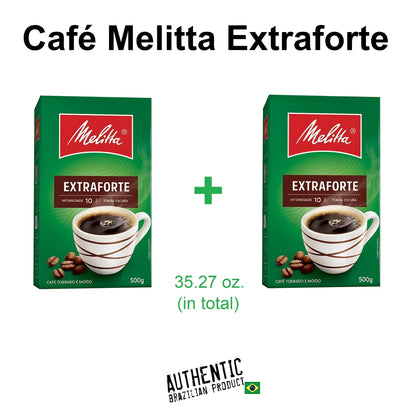 Melitta Extra Strong Coffee Vacuum-Sealed 17.64 oz (Pack of 2) - Brazilian Shop