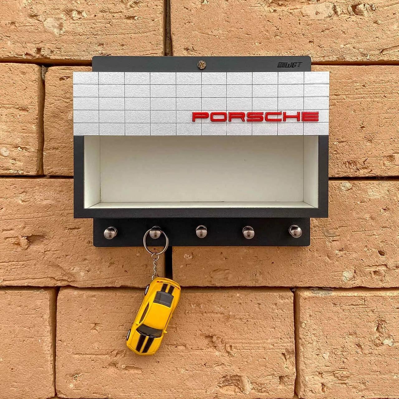 Porsche Wall Key Hook Rack For Model Cars - Exclusive Handmade Item - Brazilian Shop