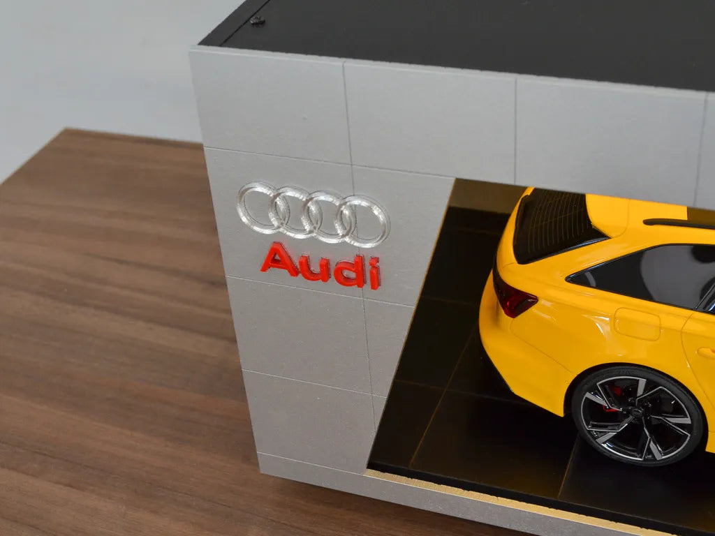 Premium Display Case for 1:18 & 1:24 Scale Models – Audi Edition