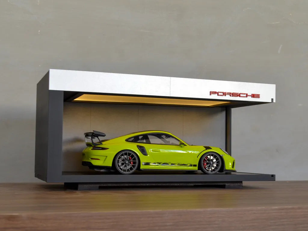 Premium Display Case for 1:18 & 1:24 Scale Models – Porsche Edition