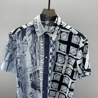 Printed Shirt Silk Style - Elegance
