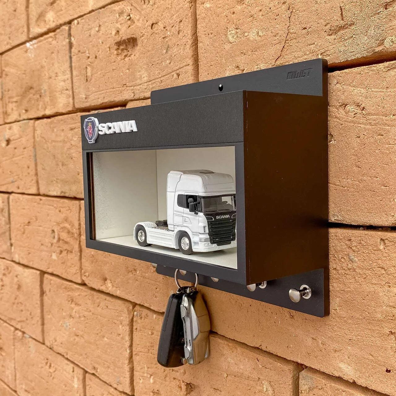Scania Wall Key Hook Rack For Model Trucks - Exclusive Handmade Item - Brazilian Shop