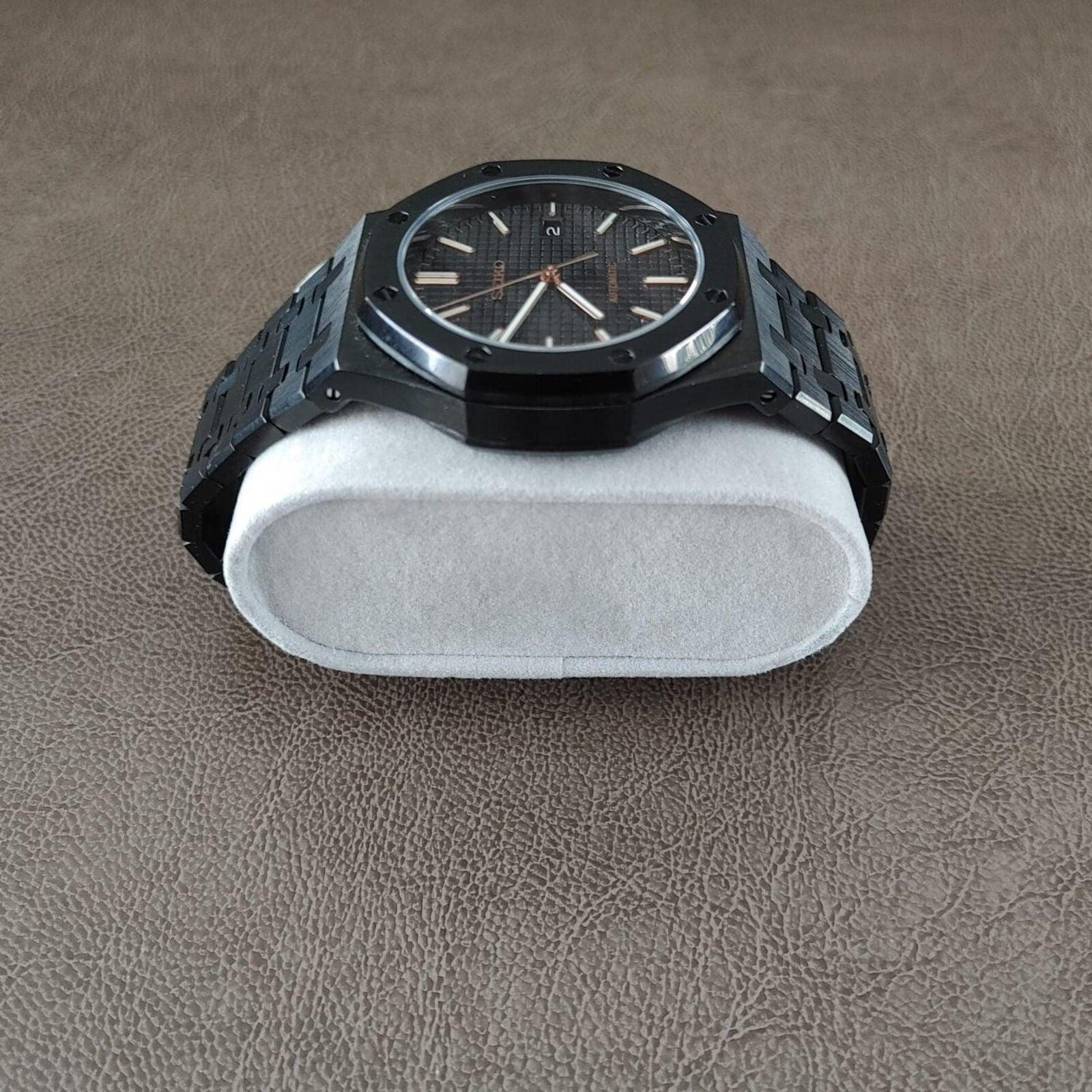 Seiko NH35 Royal Oak 41mm Black And Rose Gold - Brazilian Shop