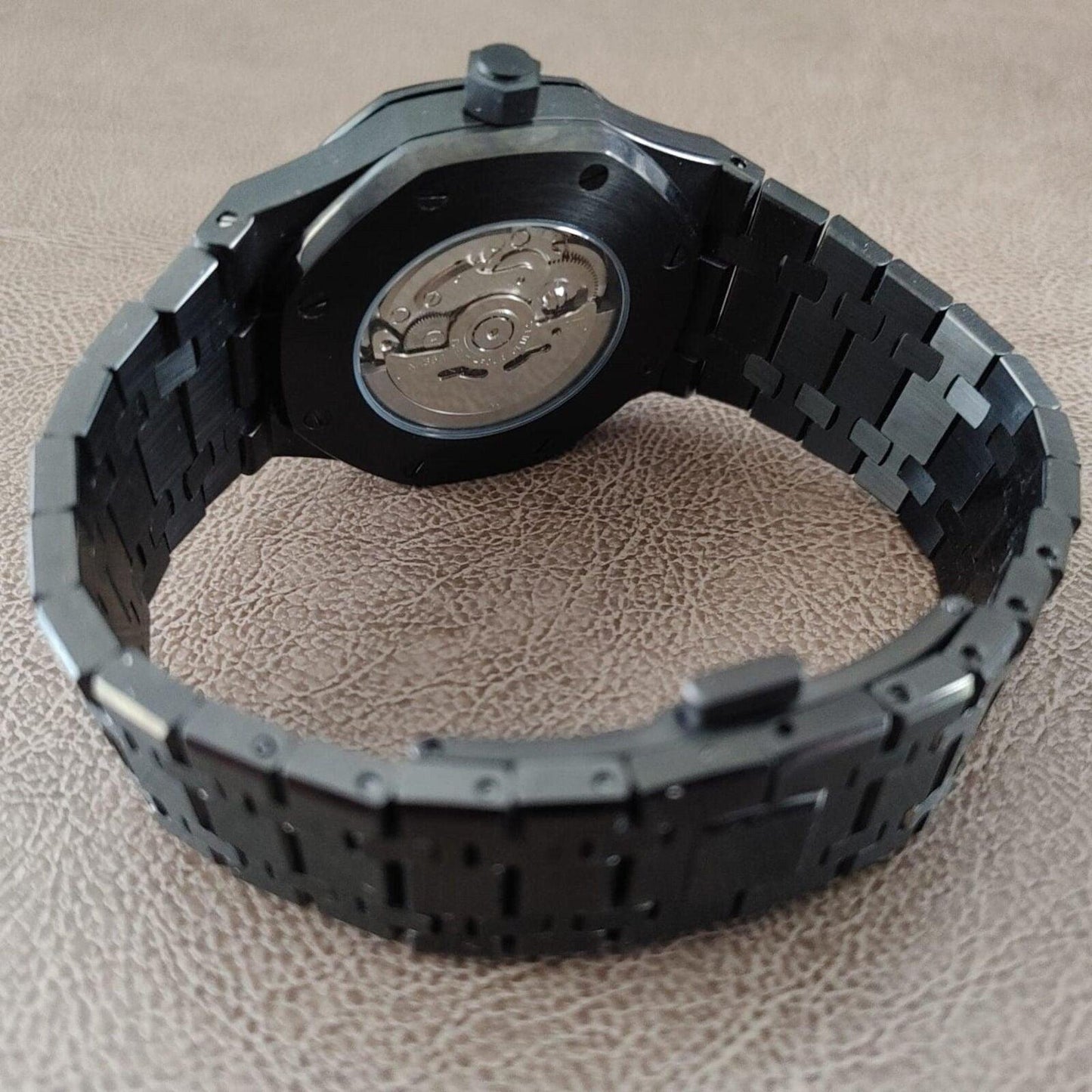 Seiko NH35 Royal Oak 41mm Black And Rose Gold - Brazilian Shop