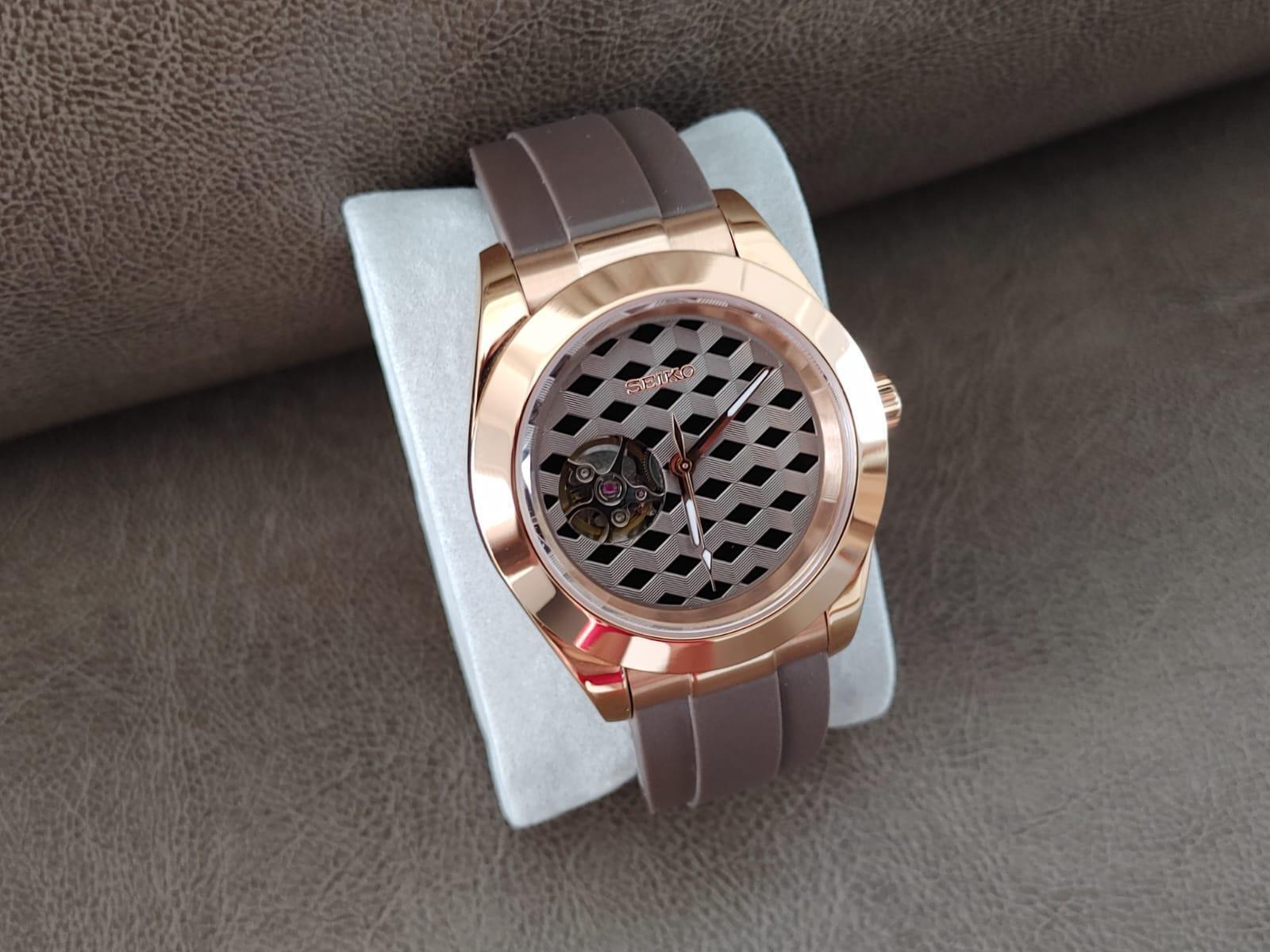 Seiko NH38 Hemicube Guilloche - Exclusive Dial from Lucius Atelier - Brazilian Shop