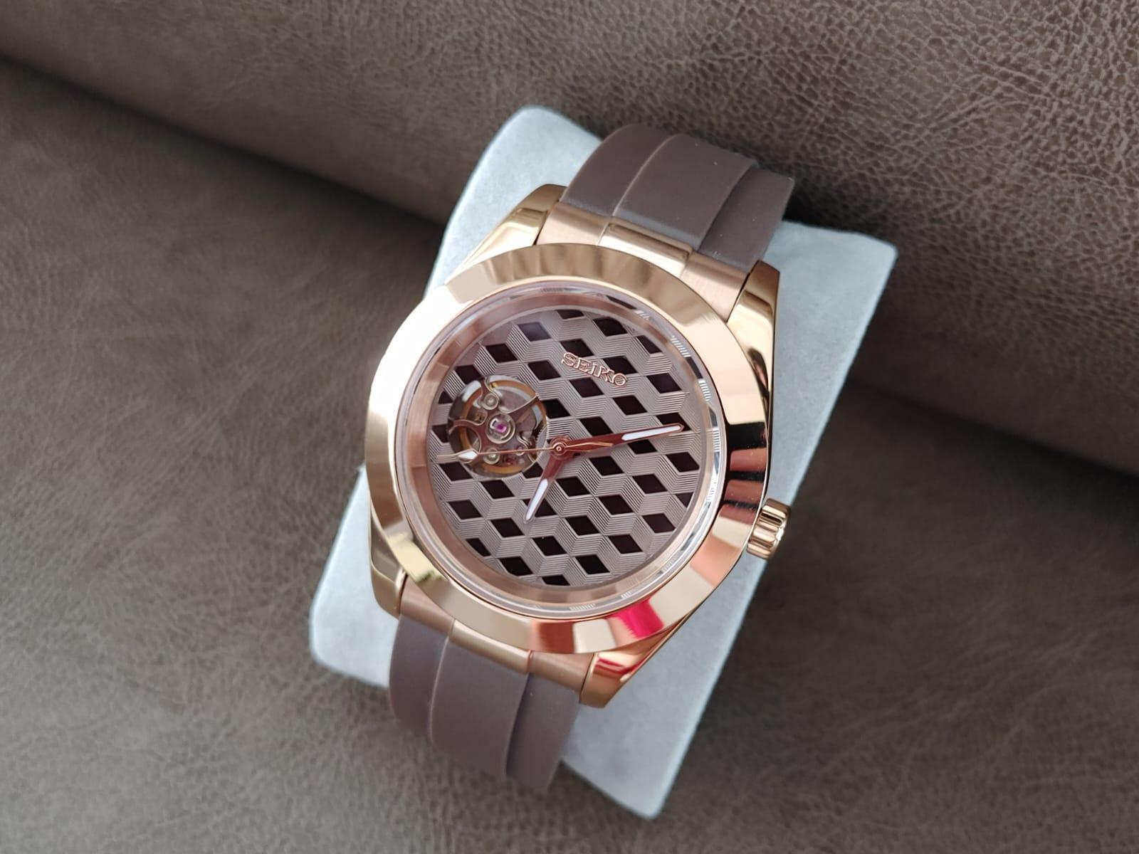 Seiko NH38 Hemicube Guilloche - Exclusive Dial from Lucius Atelier - Brazilian Shop
