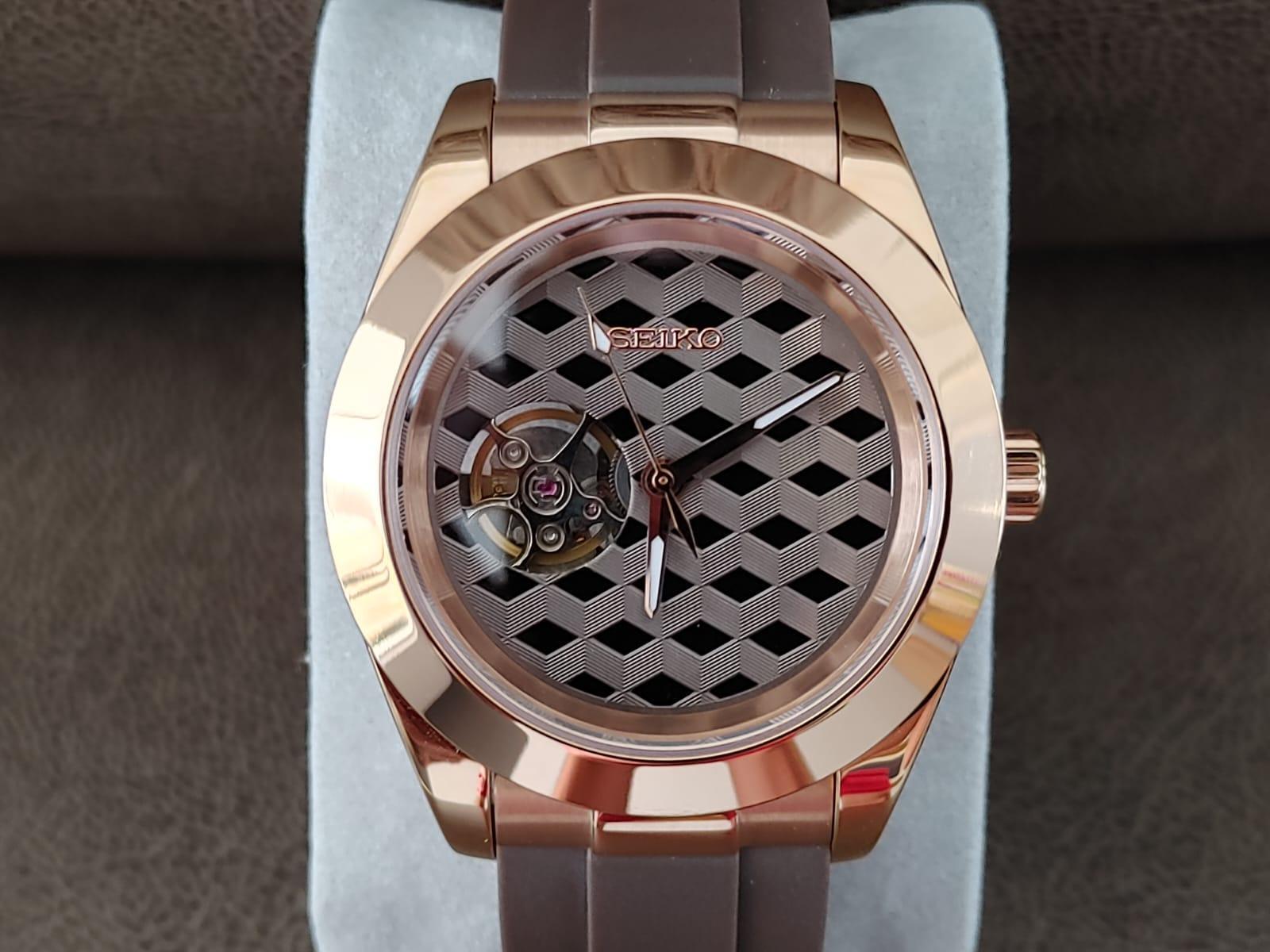 Seiko NH38 Hemicube Guilloche - Exclusive Dial from Lucius Atelier - Brazilian Shop