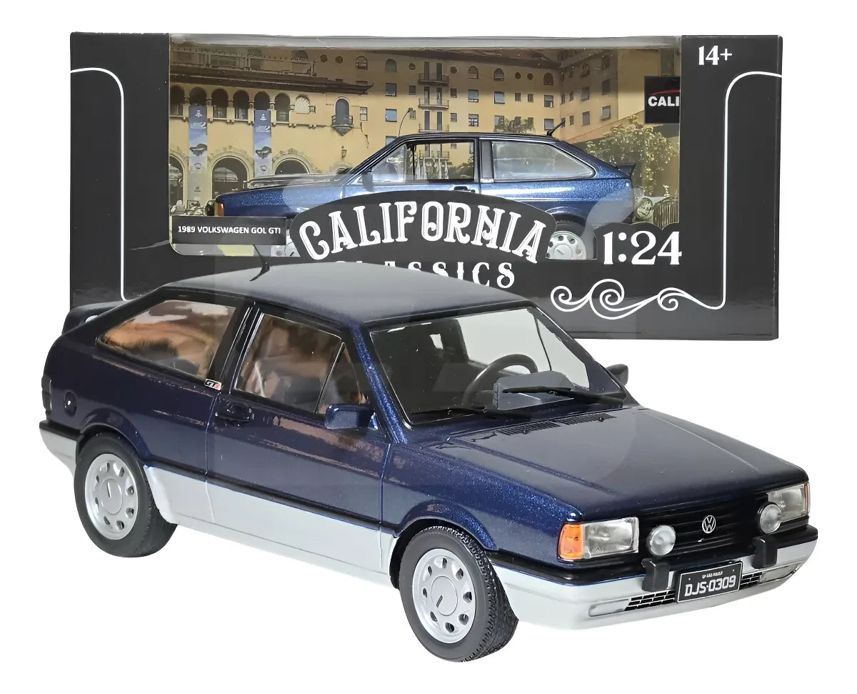 Volkswagen Gol GTI 1989 Blue 1/24 Diecast Model Car