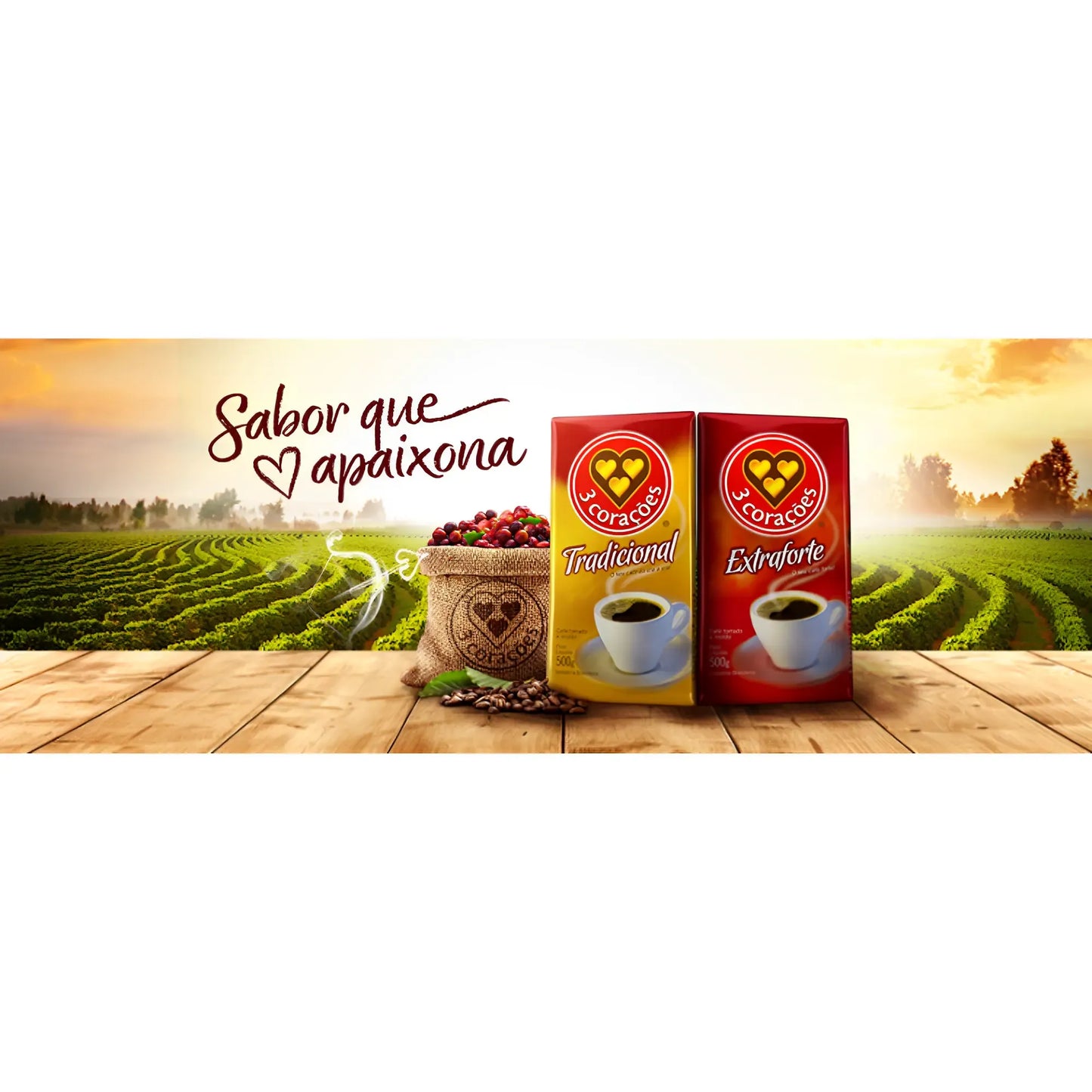3 Coracoes Extra Strong Coffee 17.64 oz (Pack of 2)